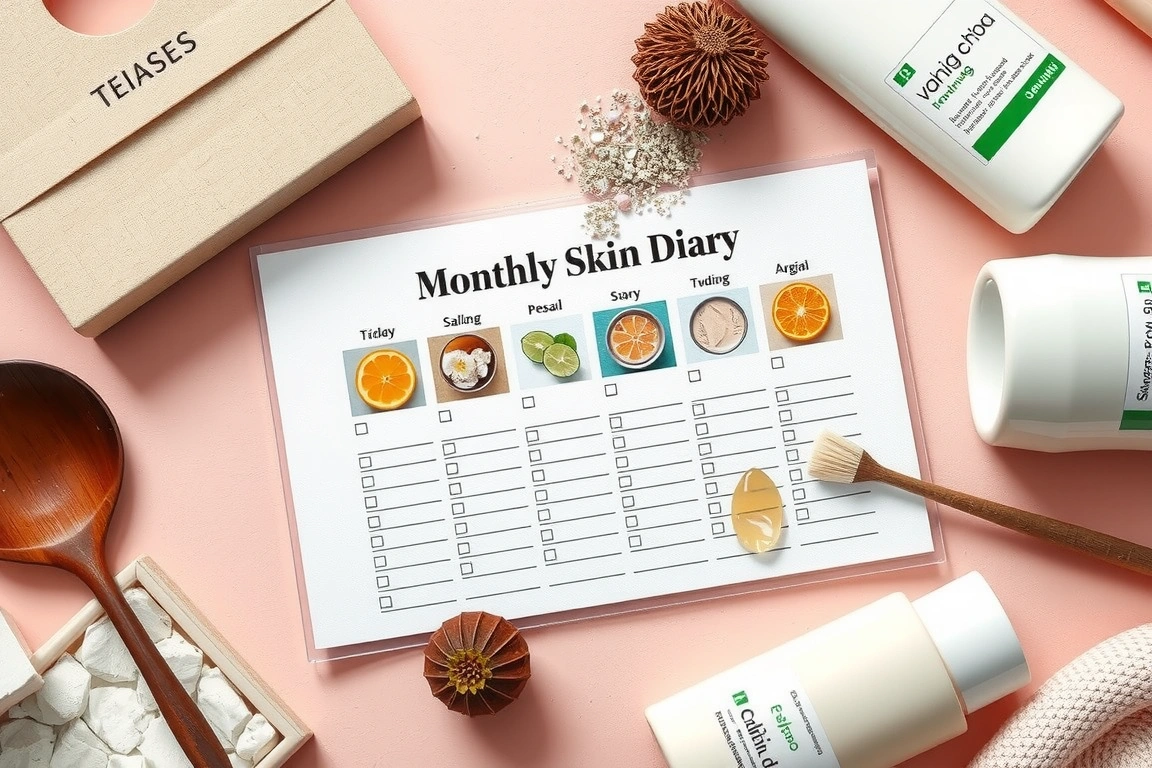 The Monthly Skin Diary with Photo Log Template — 10 Free Korean Skincare Routine Templates to Achieve Glowing Skin in 2026