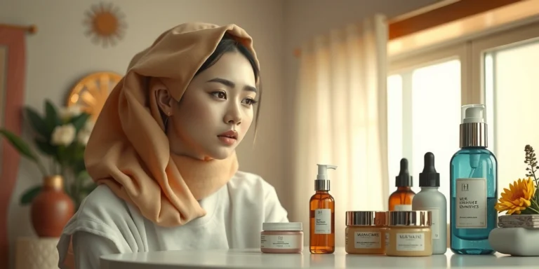 Illustration for Your Free Downloadable Korean Skincare Routine Template