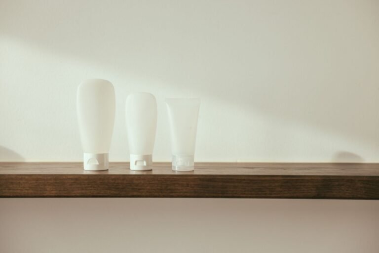 An editorial image illustrating free korean minimalist notion template skincare routine.