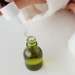 An editorial image illustrating layer green tea extract korean skincare routine.