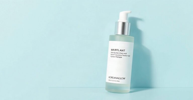 An editorial image illustrating incorporate 30 glycolic acid exfoliant into skincare routine.