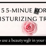 An editorial image illustrating 5 minute korean moisturizing trick use rose water routine.